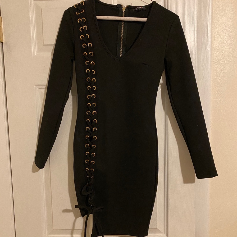 Black lace dress
